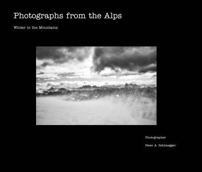 Photographs from the Alps book cover