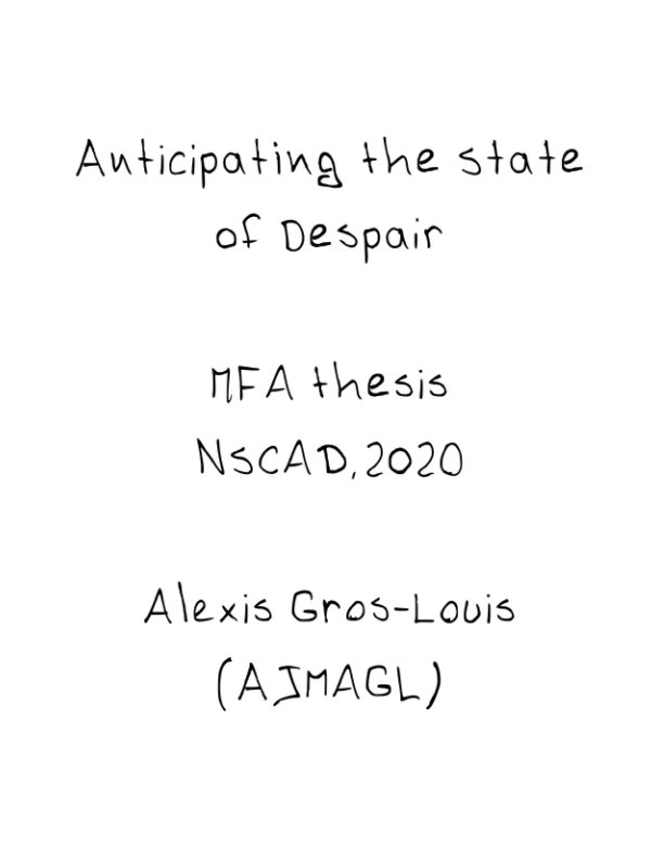 View Anticipating the State of Despair by Alexis Gros-Louis