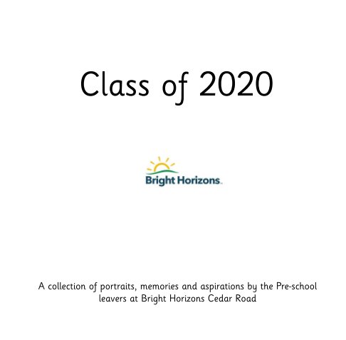 Ver Class of 2020 (version 2) por Bright Horizons Cedar Road