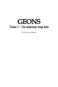 GEONS tome 1 book cover