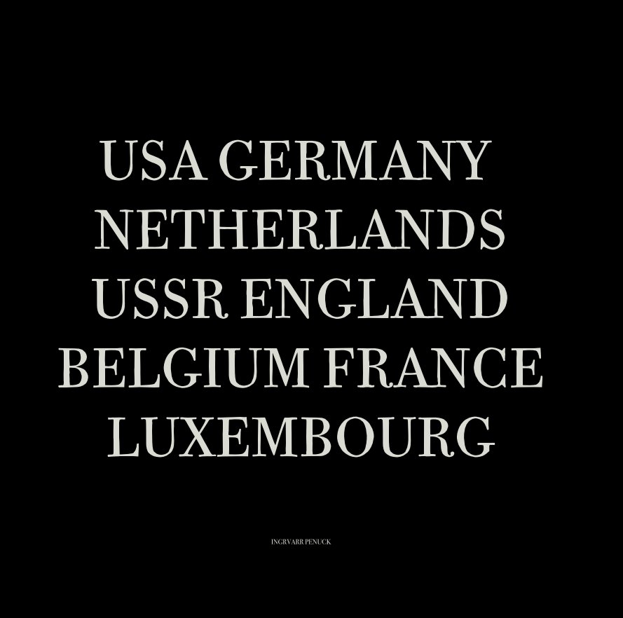 View USA GERMANY NETHERLANDS USSR ENGLAND BELGIUM FRANCE LUXEMBOURG by INGRVARR PENUCK