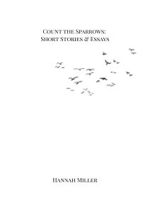 Count the Sparrows: Short Stories and Essays book cover