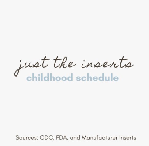 Visualizza Just the Inserts: Childhood Schedule di Just the Inserts