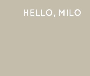 Hello Milo book cover