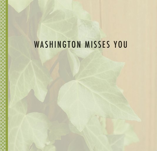 View Washington Misses You by Elizabeth Sadile