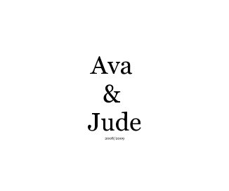 Ava & Jude 2008/2009 book cover