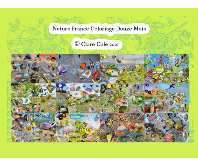 Ver Nature France Douze Mois Photo Collage et Coloriage por Clare Cole
