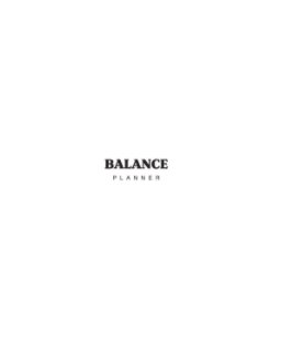 Balance Planner book cover