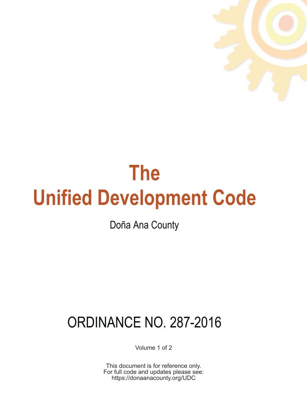 View Doña Ana County Unified Development Code Volume 1 by PlaceMakers, LLC