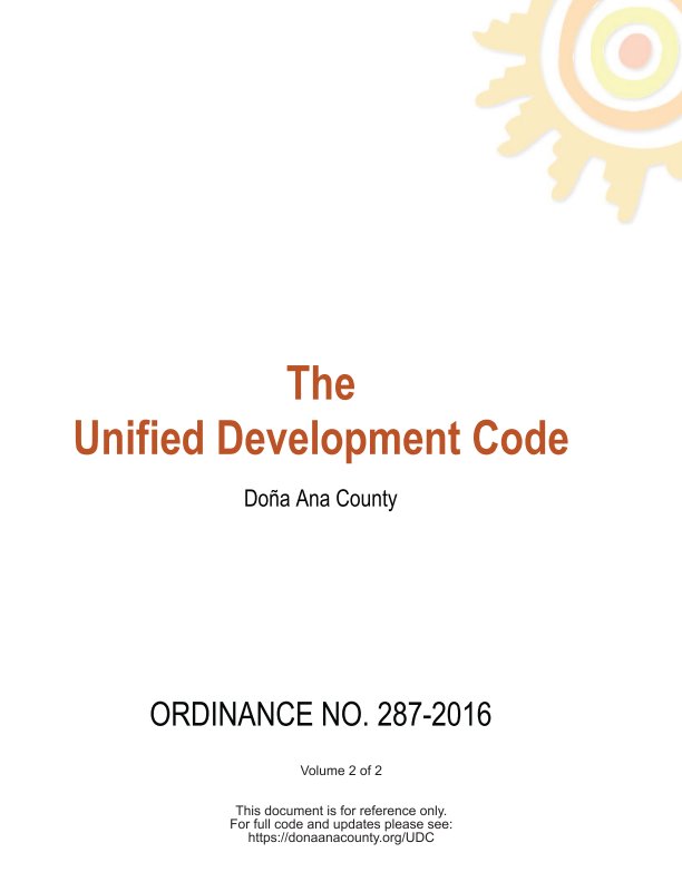 View Doña Ana County Unified Development Code Volume 2 by PlaceMakers, LLC