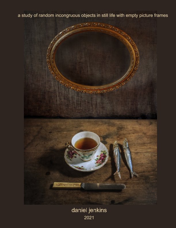 View still life with empty frame by daniel jenkins