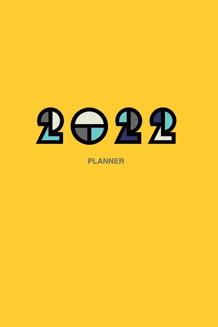 Ver 2022 Planner | Bright Yellow Geometric Art Deco Design por Mary Albright