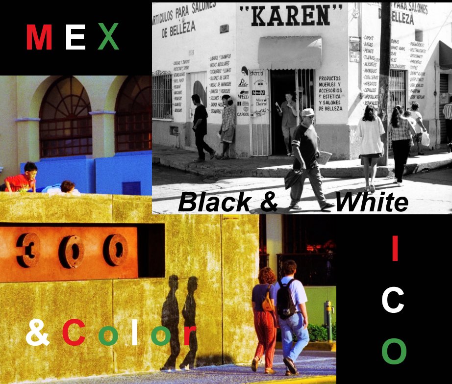 View Mexico Black and White and Color by Charales M Collins