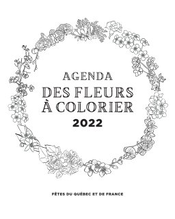 Agenda des fleurs à colorier 2022 book cover