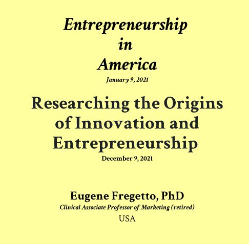 View Entrepreneurship in America by Eugene Fregetto