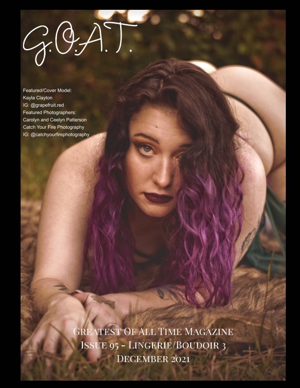 View GOAT Issue 95 Lingerie Boudoir 3 by Valerie Morrison, O. Hall