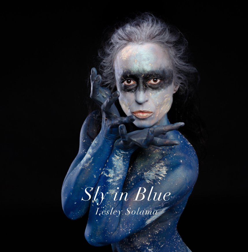 View Sly in Blue - Fine Art Collection - 30x30 cm - freedom, justice, hope it's blue… by Lesley Solama