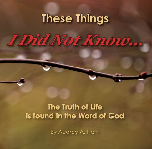 View These Things I Did Not Know by Audrey A. Horn