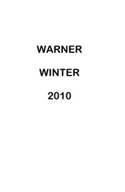 WARNER WINTER 2010 book cover