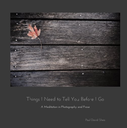 View Things I Need to Tell you Before I Go by Paul David Shea