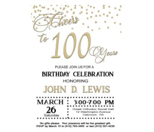 John D. Lewis Turns 100 book cover