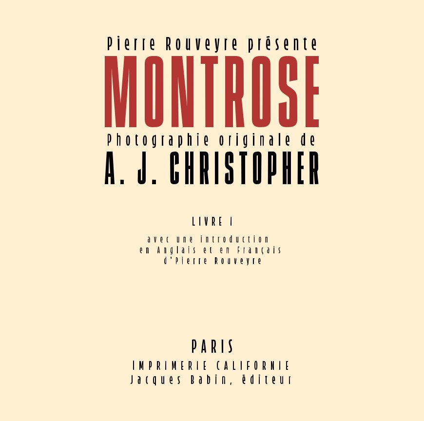 View Montrose by A. J. CHRISTOPHER