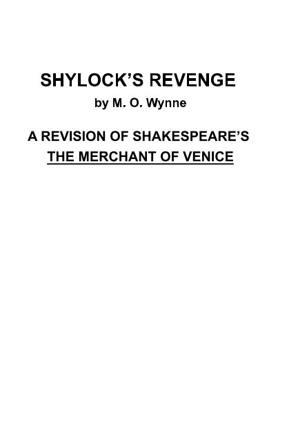 Bekijk Shylock's Revenge op M. O.  Wynne