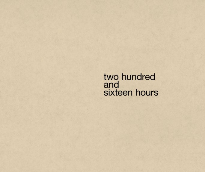 View two hundred and sixteen hours by Maysen St Germain