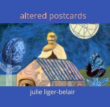 altered postcards book cover