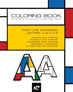 Coloring Book - Alphabet Mondrian Style book cover