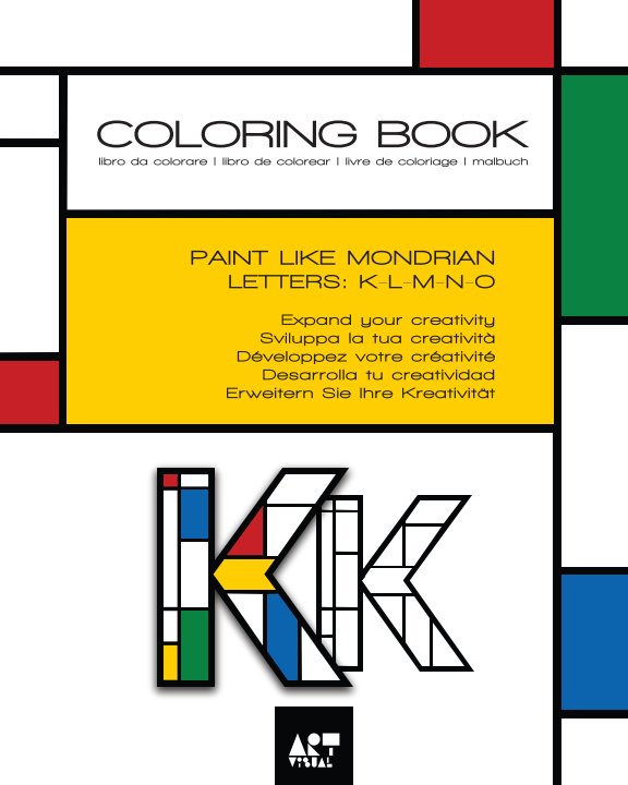 View Coloring Book - Alphabet Mondrian Style by ART-visual