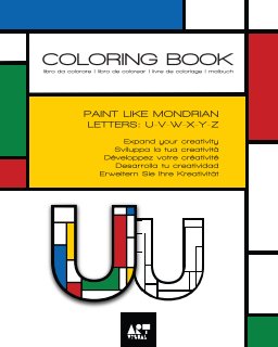 Coloring Book - Alphabet Mondrian Style book cover