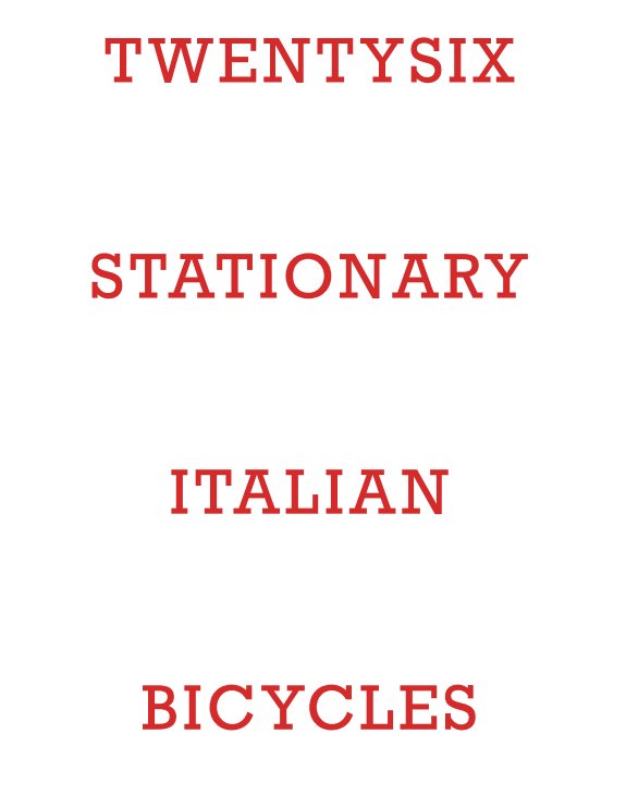 View Twentysix Stationary Italian Bicycles by Peter Bartlett