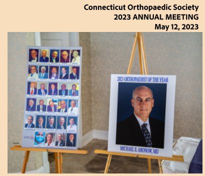 2023 Connecticut Orthopaedic Society Meeting book cover