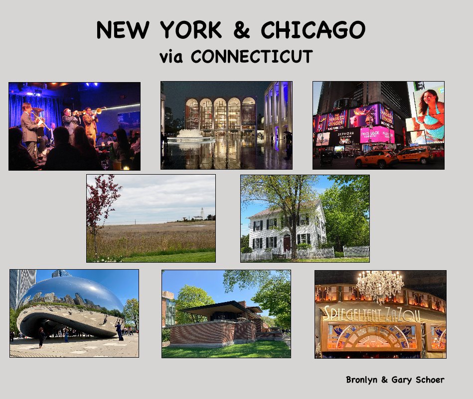 View NEW YORK and CHICAGO via CONNECTICUT by Bronlyn and Gary Schoer