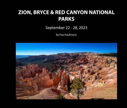 Zion, Bryce Canyon and Red Canyon National Parks book cover