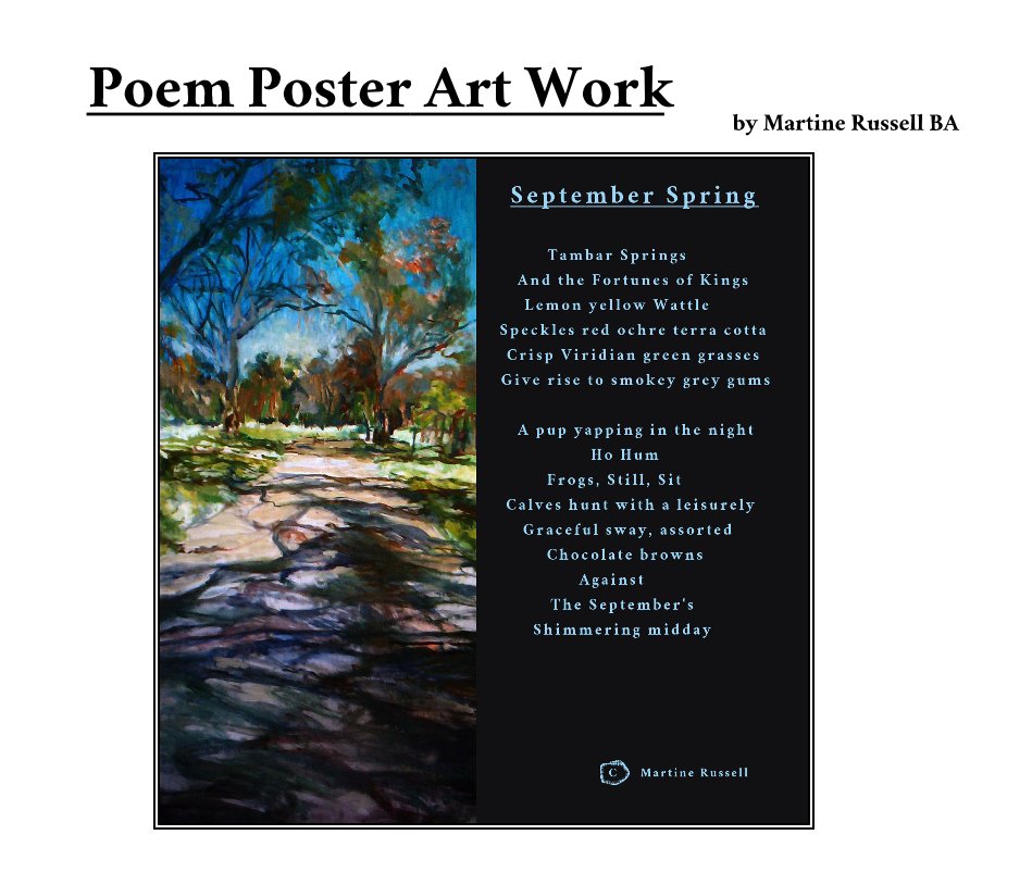 View Poem Poster Art Work by Martine Russell BA