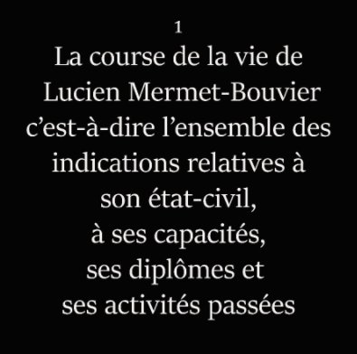 1; La course de la vie de Lucien Mermet-Bouvier, c'est-à-dire l'ensemble des indications relatives à. book cover