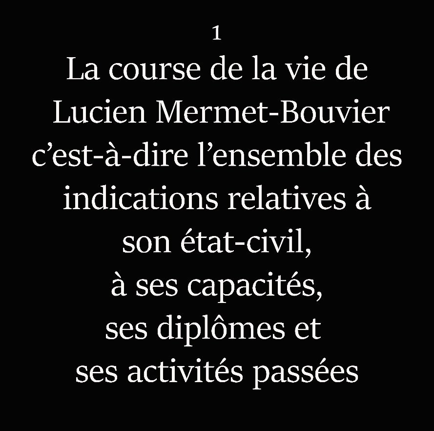 View 1; La course de la vie de Lucien Mermet-Bouvier, c'est-à-dire l'ensemble des indications relatives à. by Lucien Mermet-Bouvier