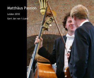 Matthäus Passion book cover