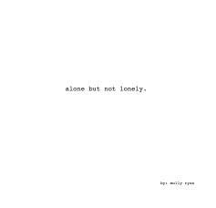 alone but not lonely. book cover