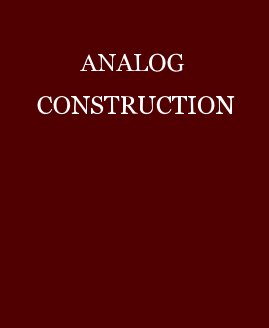 ANALOG CONSTRUCTION book cover