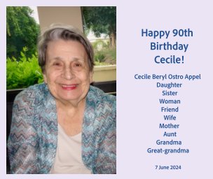 Happy 90th Birthday Cecile! book cover