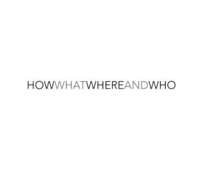 HowWhatWhereAndWho book cover