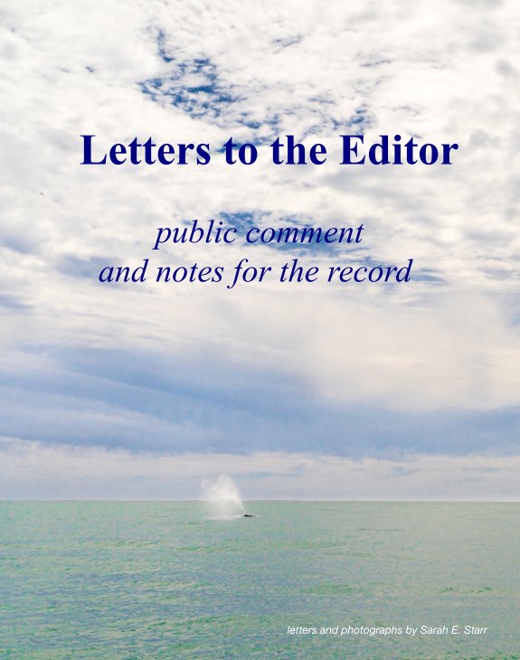 View Letters to the Editor by Sarah E Starr
