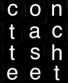 Contact Sheet 2010 book cover