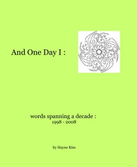 And One Day I : book cover