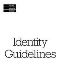 Nicola Bianchi Identity Guidelines book cover