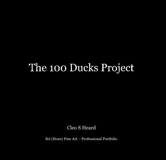 View The 100 Ducks Project by BA (Hons) Fine Art - Professional Portfolio
