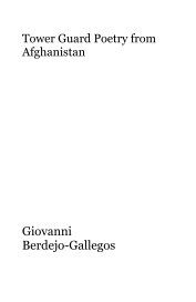 Tower Guard Poetry from Afghanistan book cover